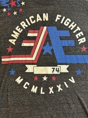 American Fighter by Affliction Men’s XL Gray Eagle Graphic T-Shirt Double Sided