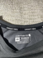 Carhartt Force T-Shirt Men’s 2XL Gray Relaxed Fit Pocket Tee Durable Performance