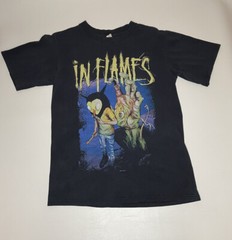 Y2K In Flames T Shirt S Heavy Metal Rock Band 2008 Alex Pardee Graphic Swedish