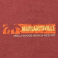 Margaritaville T Shirt Mens L Red Lone Palm Hollywood Beach Resort Tee
