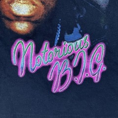 Notorious BIG Black Graphic Tshirt Medium HIp Hop Rap Rapper Big Poppa Retro 90s