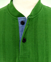 VTG 80s 90s COLUMBIAKNIT Henley T-Shirt Men’s Size M Green Ribbed USA MADE ~NEW*