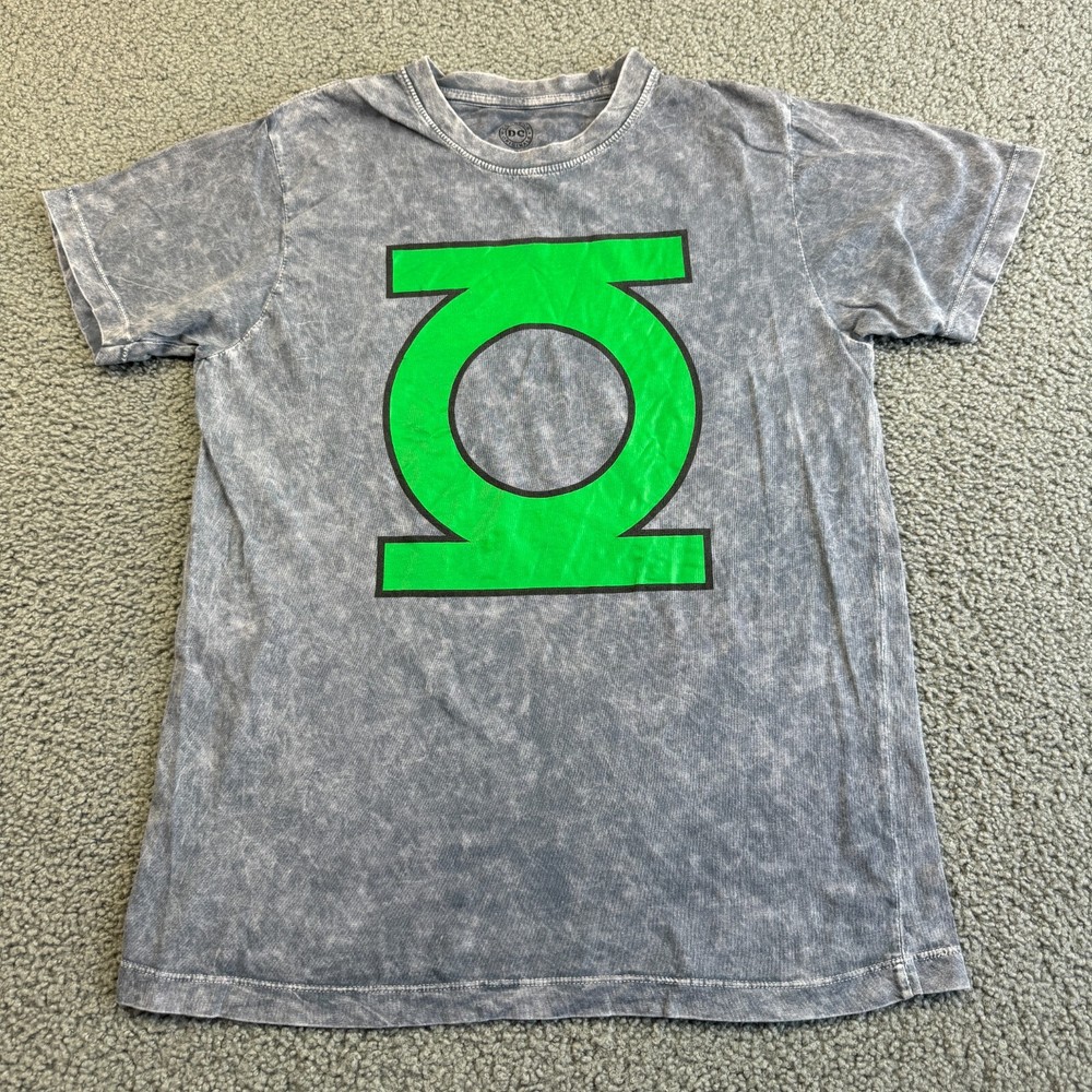 DC Comics Superhero Green Lantern Shirt Mens Medium Gray Short Sleeve Crewneck