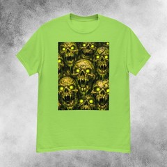 Infernal Nuclear Slime Skulls Horror T-Shirt Men’s S-2XL