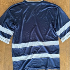 Vintage Nike Mesh Jersey Shirt Navy White Stripe Size M
