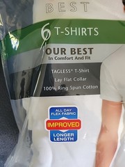 Hanes Men’s FreshIQ ComfortSoft Crewneck Undershirt – White (Pack of 6) Size M