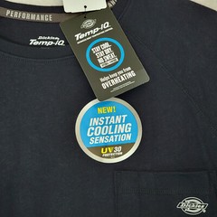 DICKIES Fast Dry Shirt MENS 3XL XXXL Blue Pocket tee Performance COOLING NWT