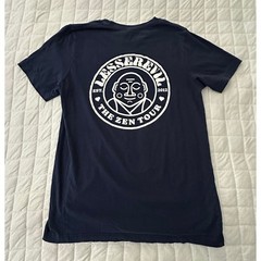 Lesser Evil Shirt Adult Medium Blue The Zen Tour Graphic Tee Popcorn Danbury CT