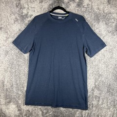 Tasc Shirt Mens M Blue Bamboo Cotton Blend Tagless Crew Performance Basic