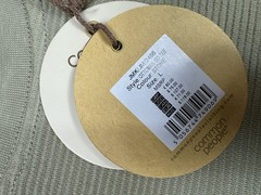 Common People Ottoman Texture Shirt Garment Dye Relaxed Fit Beige L Ribbed Sleek