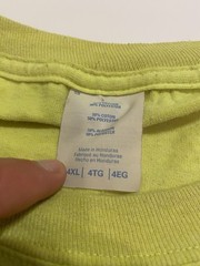 Gildan Blank Neon Yellow T-Shirt Mens 4XL Short Sleeve Crew Neck Cotton Blend