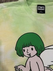 OBEY Abandoning Civilization Tie-Dye Cherub Angel Graphic T-shirt Size M