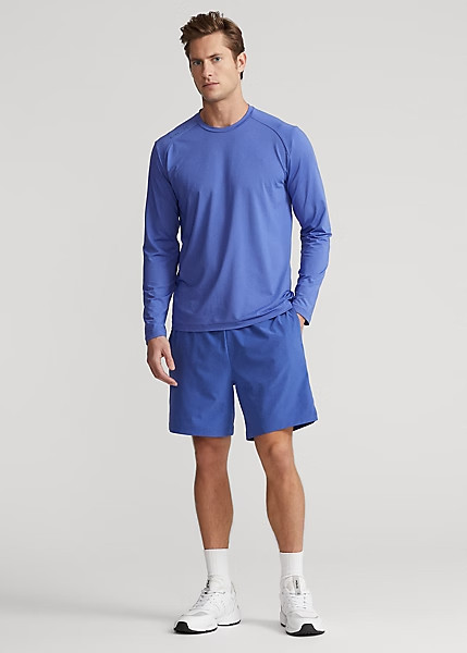 $125 RLX Ralph Lauren Size XL Classic Fit Mesh T Shirt Long Sleeve Blue