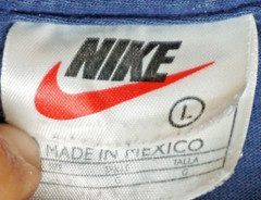 Vintage 90s Nike Basketball White Tag Tee Shirt Large Mens Double Sided Blue
