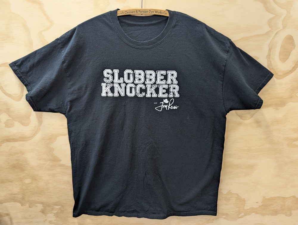 Jim Ross Slobber Knocker Men’s XL Black T Shirt Good Ol JR WWE Wrestling WCW WWF