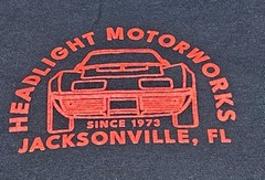 Corvette Themed T-shirt; Red, White and Blue; Torch Red, Arctic White and Lemans