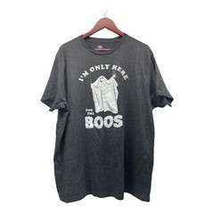 Way To Celebrate Halloween Men’s 2XL 50-52 Gray I’m Only Here For The Boos Tee