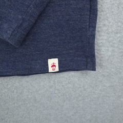 Brooks Brothers Henley Shirt Mens Medium Blue Long Sleeve Thick Layering Knit