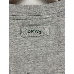 Orvis Pocket T Shirt Mens Large Gray Short Sleeve Cotton Pique Crew Neck Tee