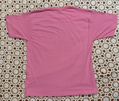 Vtg Retro Fruit Of The Loom Blank Pink T-Shirt Single Stitch USA L Cotton As Is