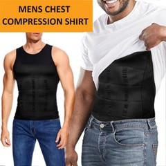 Mens Body Shaper Slimming Tummy Vest Compression Tank Top Faja camisa de hombre