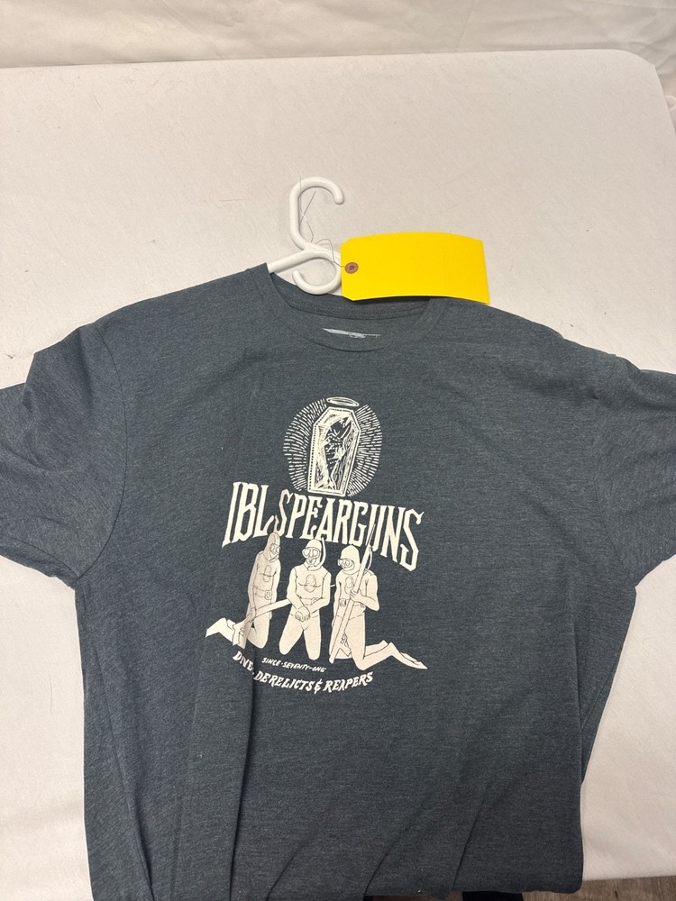 JBL Spear Guns logo T shirt XL Gray ,0163, 0162