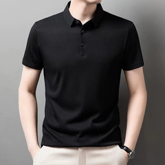 Summer Men’s Short Sleeve T-shirt Business Casual Cool Breathable Polo Shirt