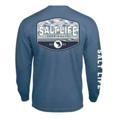 Salt Life Men’s Aquatic Journey Fade Graphic Long-Sleeve T-Shirt Coastal Blue S