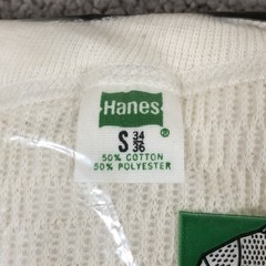 NEW 70s Hanes Winter Thermal Underwear Knit Top LS Small 34/36 USA Vintage NOS