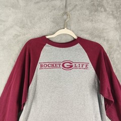 AUGUSTA Women Raglan T-shirt MEDIUM Two Tone Cotton Blend Knit Casual