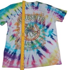 Hand-Dyed XL Aerosmith Band T-Shirt Upcycled Tie-Dye ‘Back In The Saddle’ Unisex