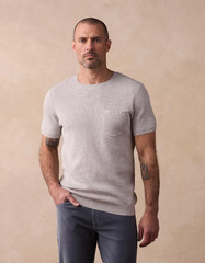 The Normal Brand Men’s Size XL Stone Waffle Knit Sweater Tee Shirt Short Sleeve
