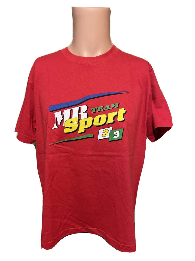 NWT Men’s Vintage 90’s TEAM MB SPORT Mixed Blues Red Shirt Size Large