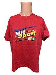 NWT Men’s Vintage 90’s TEAM MB SPORT Mixed Blues Red Shirt Size Medium