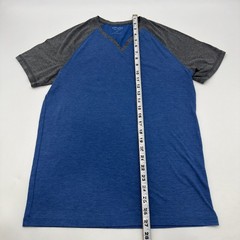 Express Soft Wash T-shirt Men S/P Blue & Gray V-Neck .#45367