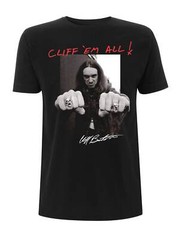 Cliff Burton Graphic Retro Singnature Music Band T-Shirt Black Gift For Fans Mus