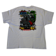 Men’s Ed Big Daddy Roth Rat Fink Chevy Cruisin USA White Cotton T-Shirt M-3XL