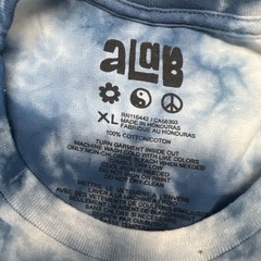 ALAB Never Grow Up Tie Dye Collage Men’s XL Graphic T-Shirt NWOT
