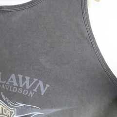 Vintage 2006 Harley Davidson Oak Lawn Tank Top 2X Biker Grunge Fade Black Cotton