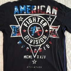 American Fighter Men’s Black T-Shirt, Red White, And Blue Size Large Nwt