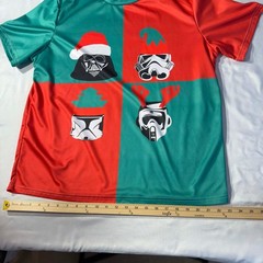 Christmas Star Wars Villains Short Sleeve Shirt All Over Print Red / Green 1XL