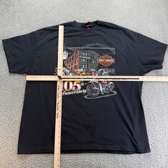 Harley Davidson 105th Anniversary Shirt Mens 2XL Black Wisconsin Biker Tee 2008