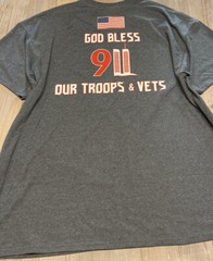 Tampa Bay Buccaneers Mens T Shirt Go Bucs God Bless Our Troops Vets XL