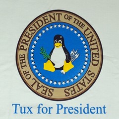 Tux for President Linux Penguin T-Shirt Large ( who says Geeks can’t look good )