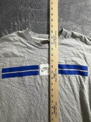 Vintage Nike Long Sleeve Shirt Center Swoosh Grey/Blue Size Large