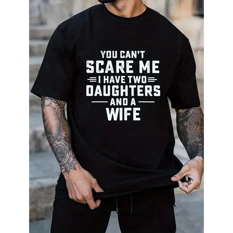 [Mens Funny T-Shirt] Funny Personality Men’s Short-Sleeve T-Shirt Letter Print