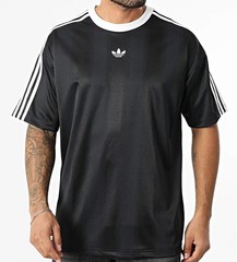 RARE! NEW MEN’S ADIDAS ORIGINALS TREFOIL JACQUARD SHIRT ~SIZE LARGE #JW587 BLACK
