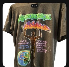 Cactus Jack Travis Scott Men’s Grey M Crew Neck FORTNITE EVENT GRAPHIC TEE