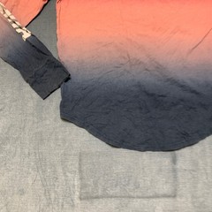 Hollister California T-Shirt Men Small Multicolor Ombre Dye Spellout Logo Casual
