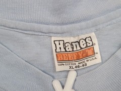 Hanes Vintage 70s Hawaii T-shirt Adult Boxy XL Powder Blue Surfer Beach Maui